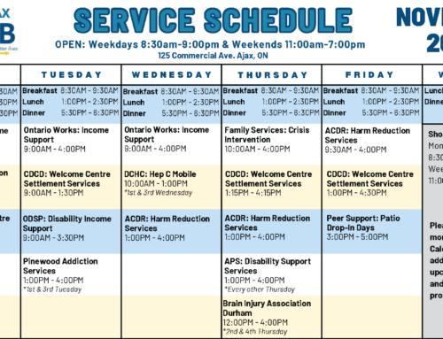 Ajax Hub Program Schedule November